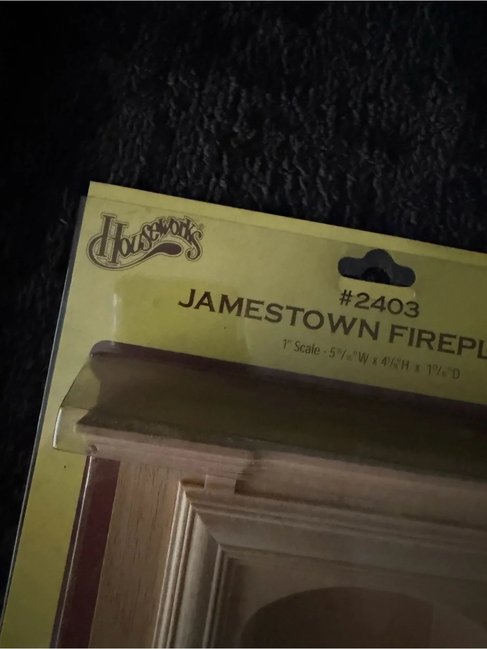 Housework’s Jamestown Fireplace Wood Dollhouse Mantel - Natural Wood